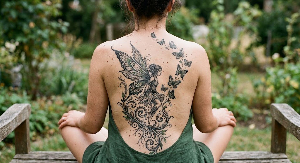 tatouage fée dos