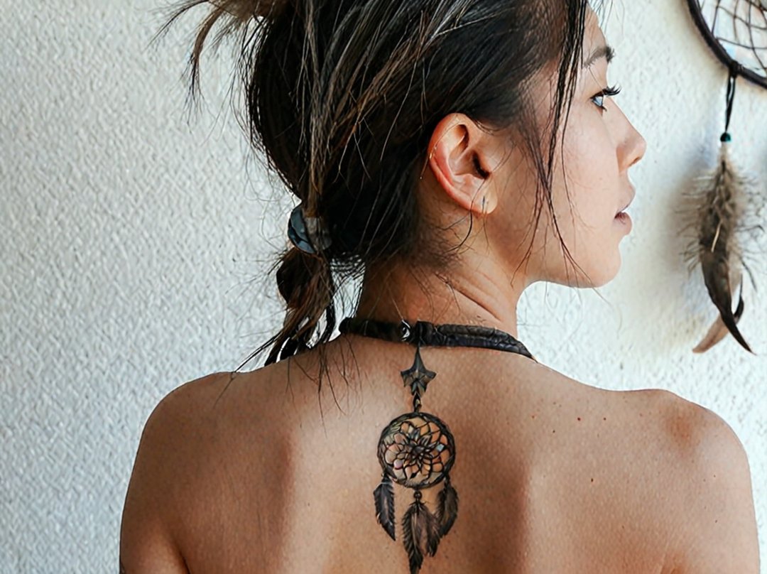 tatouage dreamcatcher femme